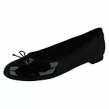 Clarks Damen Couture Bloom Geschlossene Ballerinas, Schwarz (Black Patent) ,39 EU