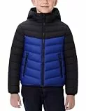 Adigau Kinder Jungen Winterjacke Winddicht Puffer Steppjacke Atmungsaktiv Gepolstertes Mantel Leicht Weich Daunenjacke Blau 9-10 Jahre
