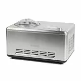 H.Koenig Professionelle Eismaschine HF320 - Elektrisch, 2 L, 180 W - 3 Programme - Umweltfreundlicher Naturgasbetrieb - Eis, Frozen Joghurt, Sorbet - Schnelle Zubereitung, Kühlfunktion - Edelstahl