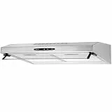 Bomann® Dunstabzugshaube 60cm Unterbau | Umluft und Abluft | inkl. Filter und Befestigungsmaterial | Energieklasse C | LED-Beleuchtung | Abzugshaube 205 m³/h Dunstabzug | 3 Stufen | DU 623.3 inox