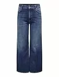 ONLY Carmakoma Damen Carjuicy Hw Wide Leg Rea255, Dark Blue Denim, 50W / 32L EU