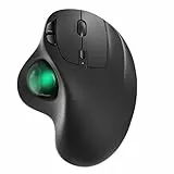 Nulea M501 Kabellose Trackball Maus, Wiederaufladbare Ergonomische Maus, Präzises und Reibungsloses Tracking, 3-Geräte-Verbindung (Bluetooth oder 2,4G USB-Empfänger), Kompatibel für Mac, Windows.