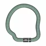 ABUS Kettenschloss Goose Lock – biegsames, klapperfreies Fahrradschloss aus gehärtetem Stahl – 6 mm stark – 110 cm lang – mit Schlüssel – Hellgrün