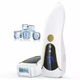 IPL Geräte Haarentfernung Laser, Schmerzfreie Haarentfernungsgerät mit Eiskühlsystem, 3 Funktionen, 9 Stufen, 600NM Rotlicht, Haarentferner zu Hause für Frauen Männer Achseln Bikini Beine Körper, Weiß