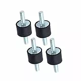 Keenso 4 Stück Gummipuffer, Gummi Vibrationsdämpfer Halterungen Luftkompressorpumpe Schwingungsdämpfer Anti Vibration Gummilager (M6 20 * 15)
