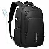 HEROIC KNIGHT Business Rucksack Herren 17,3 Zoll Laptop Rucksack, 30L Arbeitsrucksack mit Laptopfach, Wasserdichter Reiserucksack mit USB Ladeanschluss für Büro und Geschäftsreise, Schwarz