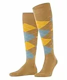 Burlington Herren Kniestrümpfe Manchester M Kh Baumwolle lang gemustert 1 Paar, Gelb Senf 1291, 40-46