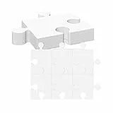 Dickly 30-teilige Puzzles zum Bemalen, Gestalten Sie Ihr eigenes Puzzle, Holzpuzzle für Erwachsene & Kinder, Mini-Puzzle zum Bemalen, weißes Puzzle ideal für DIY- und Bastelprojekte, 20 x 23 cm
