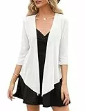 Gyabnw Damen Bolero Chiffon Elegant Bolerojacke Leicht Jäckchen 3/4 Ärmel Dünne Schulterjacke