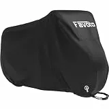 Favoto Fahrradabdeckung Wasserdicht Fahrrad Abdeckplane 210D Oxford-Gewebe Fahrradgarage Plane Fahrrad schutzhülle mit Beutel 200 x 110 x 70 cm Schwarz XL