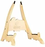 Ortega Guitars Wood Guitar Stand – Ständer für Akustik Gitarre, Akustik Bass, E-Gitarre und E-Bass – Birke, Hellbraun (OWGS-2)