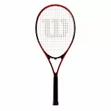 Wilson Damen/Herren-Tennisschläger, Anfänger, Federer, Griffstärke 3, Aluminium, Rot/Schwarz, WRT30480U3