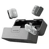 DJI Mic Mini 2 (2 TX + 1 Mobile RX + Ladeschale), Lavalier-Mikrofon, Ansteckmikrofon für iPhone und Android/Tablet/PC, Handy-Mikrofon, Plug-and-Play Microphone, 300 m Übertragungsreichweite