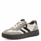 Tamaris Comfort Damen Sneaker flach mit Reißverschluss Freizeit, Grau (Lt Grey), 38 EU