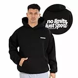 SMILODOX Hoodie Herren Fortes, Oversize Kapuzen Pullover, Optimaler Sewater für Sport, Bequemes Sweatshirt, Langarm Hoody, Pulli Bequem und Vielseitig Kombinierbar, Fitness und Alltag