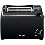 Krups KH1518 Toaster mit eingebautem Broetchenaufsatz Schwarz, Kunststoff, 1 Liter