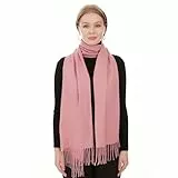Elegante Stola Für Abendkleid - Dunkelrosa Schals & Tücher Für Damen - Leichter Pashmina Schal Für Frühling - Schultertuch Für Hochzeit - Halstuch Für Damen - Dünner Schal Dame Stola (Dunkelrosa)