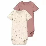 NAME IT Baby - Mädchen Nbfbody 2p Ss Buttercream Hearts Noos, Buttercream, 98