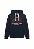 Superdry Herren Lässiges Vintage Logo Heritage Hoodie Trench Marineblau Meliert XXL