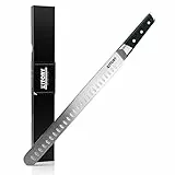 Kitory Schinkenmesser 30cm Tranchiermesser Brisket Messer aus Deutschem hochwertigem Edelstahl, Scharfe Aufschnittmesser mit Ergonomischem Pakkaholz Griff