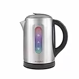 Gastroback 42427 Colour Vision Pro, optische, farbige Temperaturanzeige, Kalkfilter, Warmhaltefunktion Wasserkocher, 18/8 Edelstahl, 1.5 liters, edelstahldesign