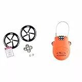 HUDORA Ersatzrollenset schmal - 2 PU gegossene Ersatzrollen BigWheel 205 Scooter & Kabel-Schloss Fahrrad Scooter, Zahlenschloss, 14492