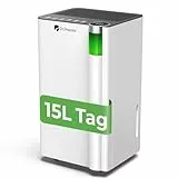 DR.PREPARE Luftentfeuchter Elektrisch 15L, Entfeuchter für Keller Wäschetrocknung, 3 Modi, Schlafmodus, 35dB, 24H Timer, Raumentfeuchter Elektrisch für 20-30m², Luftentfeuchter mit Ablaufschlauch