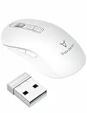 VAYDEER Maus Jiggler 2in1 Mouse Mover Gaming Mäuse [Kabellos] [bis 3200 DPI] [2,4 GHz mit USB-Empfänger] [Bluetooth] Funkmaus Beweger Home Office Computer Mauswackler Kompatibel mit Windows PC (Weiß)