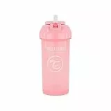 Twistshake Straw Cup | Baby-Schnabeltasse mit Strohhalm - 360 ml | Auslaufsichere Babywasserflaschen | Auslaufsicherer Trinkbecher für Kleinkinder | BPA-freier Baby-Entwöhnungsbecher | Rosa