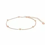 CERSLIMO Armband Rosegold, Sterling Silber 925 Rose Vergoldet Ball Armband 16cm Basic Einfache für Frauen Mädchen Damen Schwester Freundin