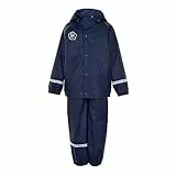 Color Kids Unisex Kinder Rain Set Solid Pu Regenjacke, Dress Blues, 116 cm