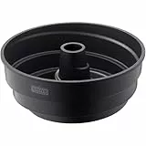 Original Kaiser Inspiration Twister Gugelhupfform 25 cm, Backform mit außergewöhnlicher Spiralstruktur, Kuchenform aus Aluminiumguss, antihaftbeschichtet, Schwarz
