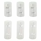 DBALL 6 Stück Bandagen in Zwei Größen Mullbinden Elastische Bandage Mit Metallclips Medizinische Elastische Fixierbinden für Handgelenke Knöchel Und Knie Weiß