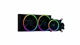 Razer Hanbo Chroma RGB - CPU Flüssig-Kühler mit AIO Liquid Cooler 2x 240mm Lüfter (9-pin Anschluß, Chroma RGB Lüfter, aRGB Pump Cap) Schwarz