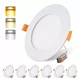 da LIGHT LED Einbaustrahler 230V flach 9W 6er Set, Strahlende Einbauleuchten, Bad Spot 3000/4000/6000K, Deckenstrahler IP54 für Badzimmer Wohnzimmer Küche Schlafzimmer