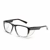 UNIVET | Arbeitsschutzbrille, kratzfest, elegant, 571 Diamond Clear KN (EN166, EN170), Diamond/After Dark