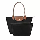 D.DUO Geldbörsen Organizer Einsatz, Geeignet für Le Pliage Taschen Organizer, Handtaschen Organizers (Schwarz, L)