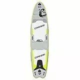 Cressi Isup Complet Set-Solid Tandem Dc Isup Set,SUP Board Kit Einfach aufzublasen(weniger als 10 Minuten)Komplett mit allem notwendigen Zubehör für den Transport, Grau/Fluo,12'2',Unisex Erwachsene