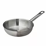 METRO Professional Pfanne unbeschichtet | Ø 20 cm | Edelstahl | Backofengeeignet bis max. 240 °C | auch für Induktion | Pfanne | Universalpfanne | auch für gewerblichen Einsatz