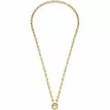 JEWELS BY LEONARDO Halskette Clip & Mix Romea • Kette aus goldfarbenem Edelstahl • massive Kettenglieder in Bohnenform • Ring zum Anhängen von Charms • 50 cm Länge • Geschenk Schmuck Damen • 023272
