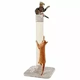 Kerbl 81556 Kratzsäule Opal Jute, 56 x 56 x 119 cm, grau