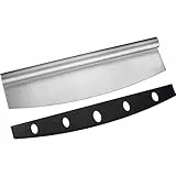 Westmark Pizza-Schneid-/Wiegemesser Easy, 35 cm, inkl. Klingenschutz, extra scharfe Klinge, Edelstahl/Kunststoff, Silber/Schwarz, 13252260