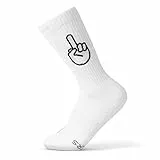 FYNGERS Finger | Sportsocken & Tennissocken | Bio-Baumwolle | Gepolsterte Sohle | Weiß | 41-45