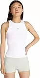 Calvin Klein Damen Tank Top Woven Label Rib Slim Fit, Weiß (Brilliant White), 3XL