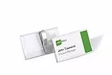 Durable Namensschild (mit Krokoklemme, 40 x 75 mm) Packung à 25 Stück, transparent, 811019