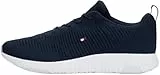 Tommy Hilfiger Herren Runner Sneaker Corporate Knit Rib Runner Sportschuhe, Blau (Desert Sky), 43