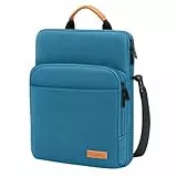 Dadanism 9-11 Zoll Tablet Tasche Schultertasche für iPad Pro 11', iPad Air 11', iPad (A16) 11', iPad 10. Gen 10,9', iPad 9/8/7. Gen 10,2', iPad Air 5/4, Galaxy Tab A9+ 11'/S9 FE, Tab M11 11',Pfau Blau