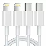 USB C Lightning Kabel 3M 2Pack,[MFi-Zertifiziert] iPhone Ladekabel USB C Kompatibel Mit iPhone 14/13/13 Pro/12/12 Pro Max/11 Pro/X/XS/XR/8 Plus, für Typ-C Ladegeräte, Unterstützt Power Delivery