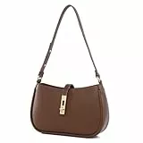 Travistar Handtasche Damen Klein Elegant Schultertasche Damen PU Leder Hobo Bag Y2k Tasche Satteltasche Aesthetic Abendtasche Clutch mit Reißverschluss Coole Kaffee Umhängetasche für Teenager Mädchen