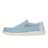 HEYDUDE Wally Stretch Sox - Zapatos Estilo Mocasín para Hombre, Cloud Blue/Dawn Blue, 44